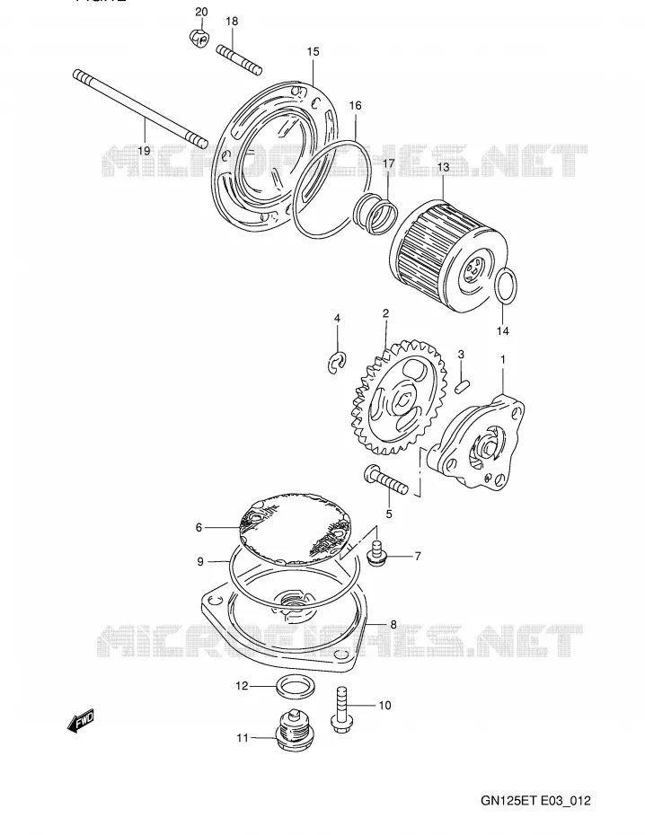 OLIEPOMP Suzuki MOTO 125 GN 1993  GN125EP(E3)