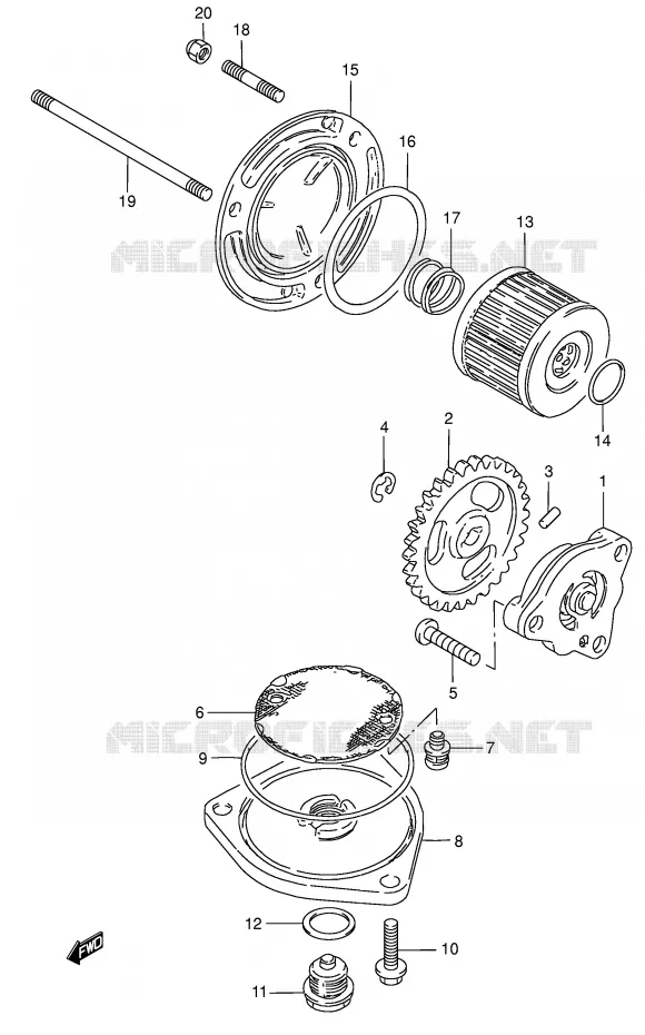 OLIEPOMP Suzuki MOTO 125 GN 1998  GN125EW(E28)