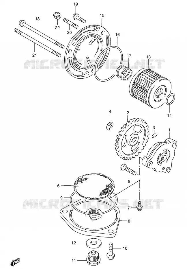OLIEPOMP Suzuki MOTO 125 GS 1982  GS125EEZ(E1)