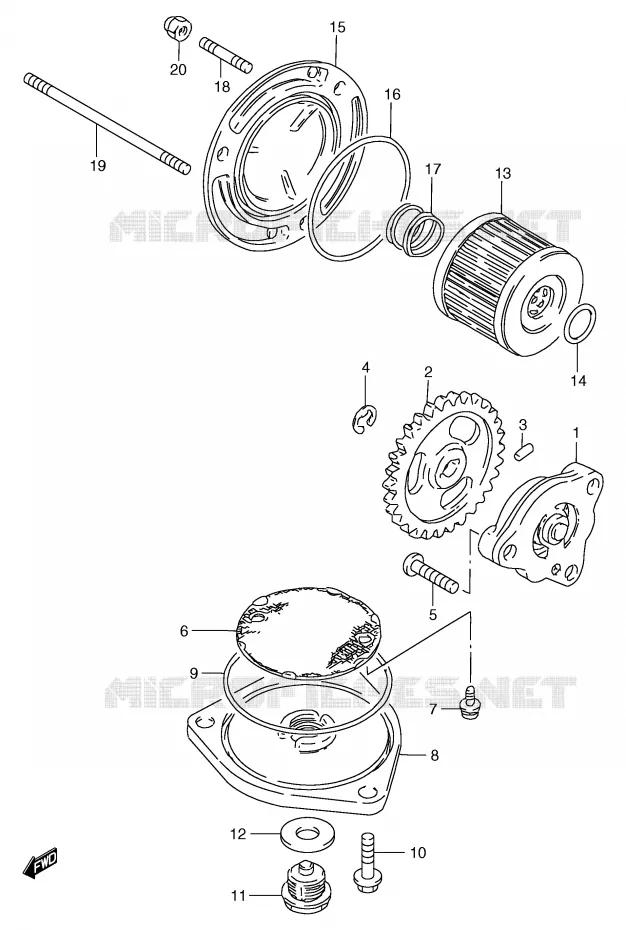 OLIEPOMP Suzuki MOTO 125 GS 2000  GS125ESY(E71)