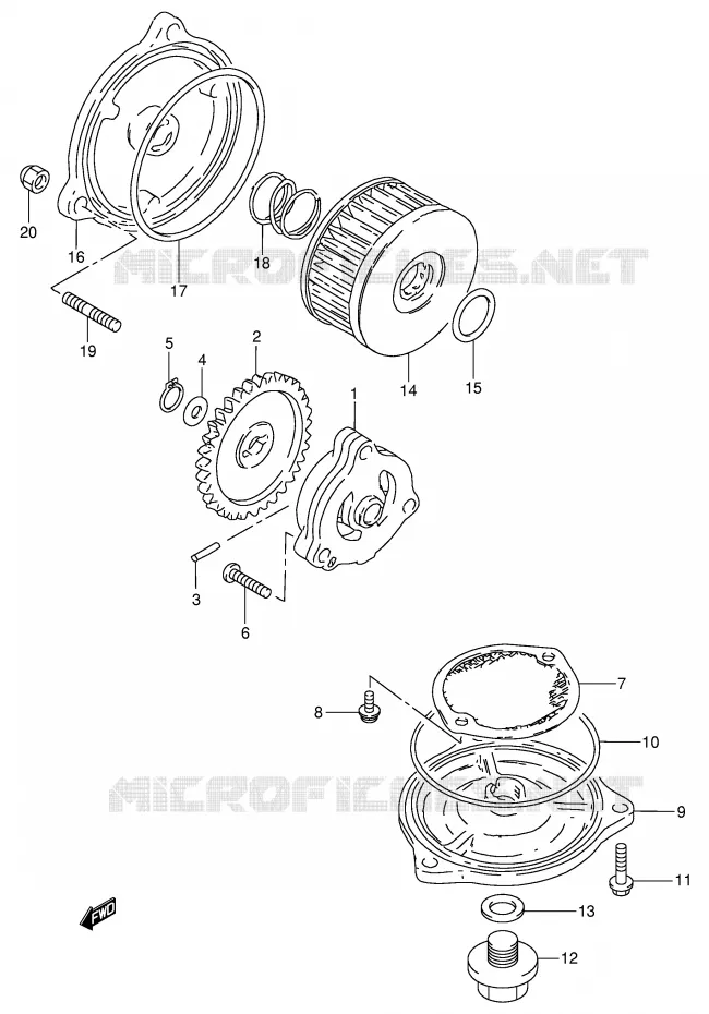 OLIEPOMP Suzuki MOTO 250 GN 1991  GN250M(E2)