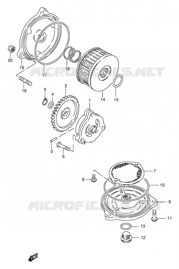 OLIEPOMP Suzuki MOTO 250 GN 1996  GN250ET(E2)