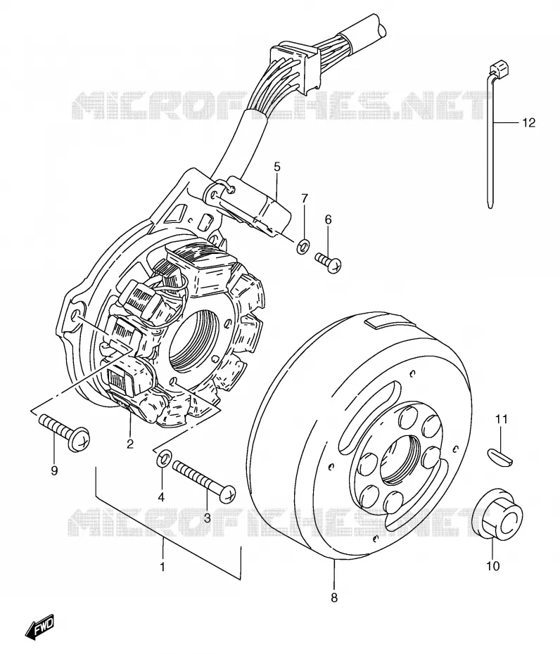 ONTSTEKING (GS125UX/UY) Suzuki MOTO 125 GS 1999  GS125SUX(E71)