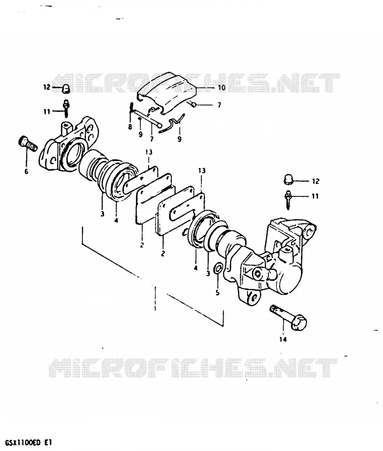 REAR CALIPER Suzuki MOTO 1100 GSX-E 1983  GSX1100EXD(Z/D)