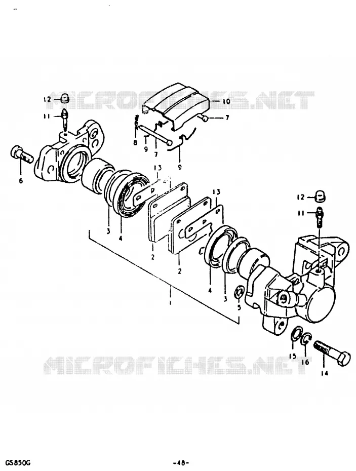 REAR CALIPER Suzuki MOTO 850 GS 1986  GS850G