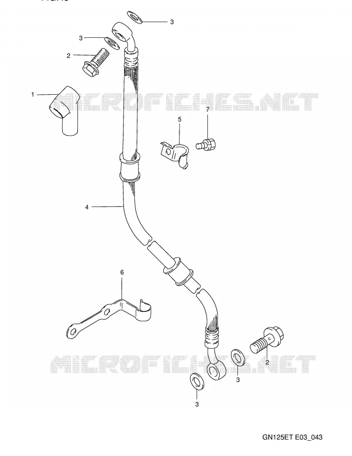 REMSLANG Suzuki MOTO 125 GN 1993  GN125EP(E3)