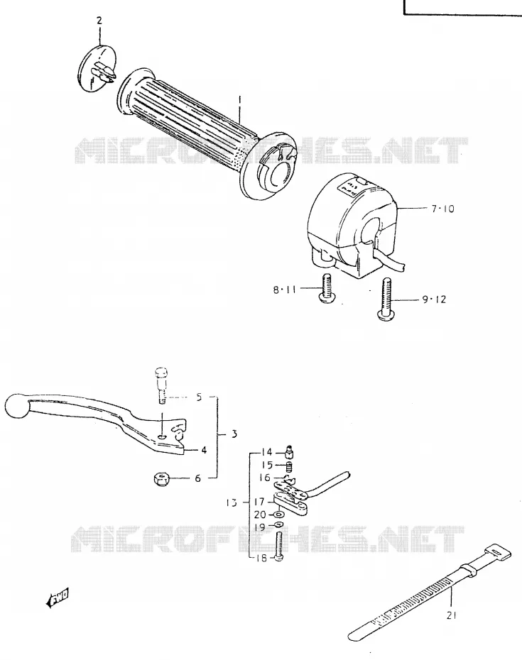 RIGHT SWITCH - HANDGREEP Suzuki MOTO 550 GS 1980  GS550LT