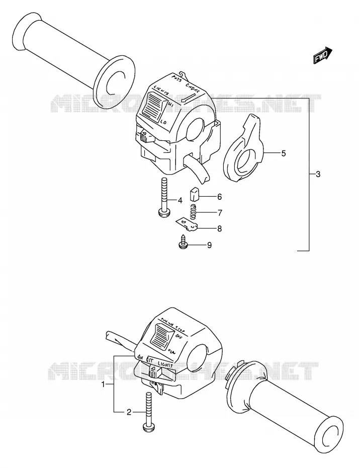 SCHAKELAARS (MODELE K) Suzuki MOTO 500 GS-E 1992  GS500EUN(E2)