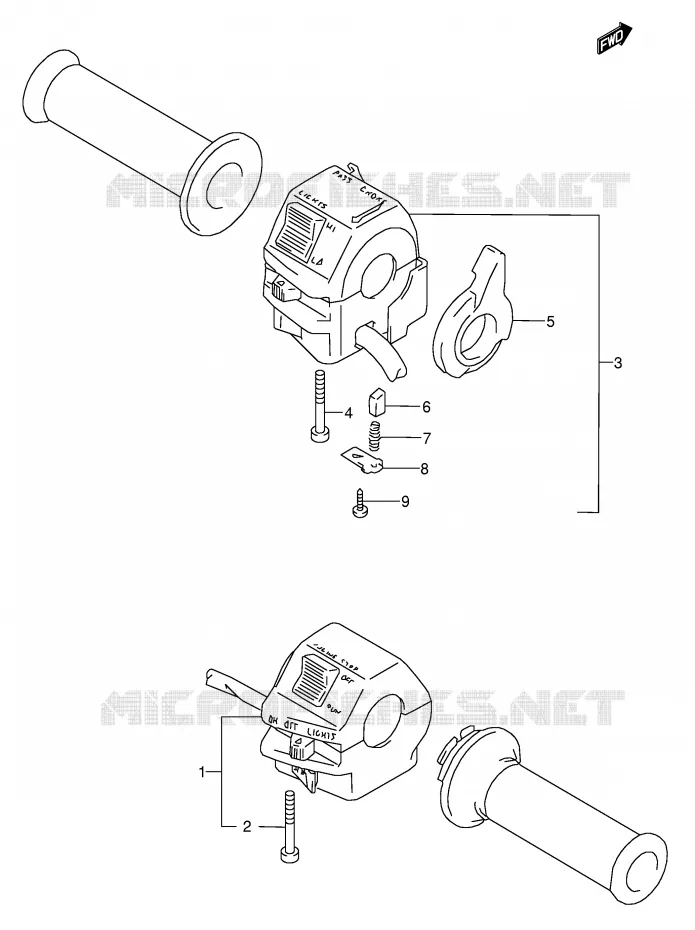 SCHAKELAARS (MODELE L/M/N/P/R/S/T) Suzuki MOTO 500 GS-E 1989  GS500EK(E2)