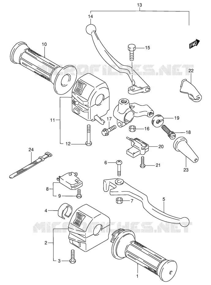 SCHAKELAARS (MODELE N,GN125ER) Suzuki MOTO 125 GN 1982  GN125EZ(E1)