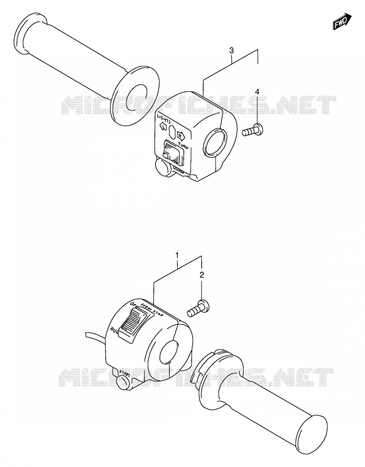 SCHAKELAARS (MODELE T/W/X) Suzuki MOTO 250 GN 1999  GN250EX(E2)