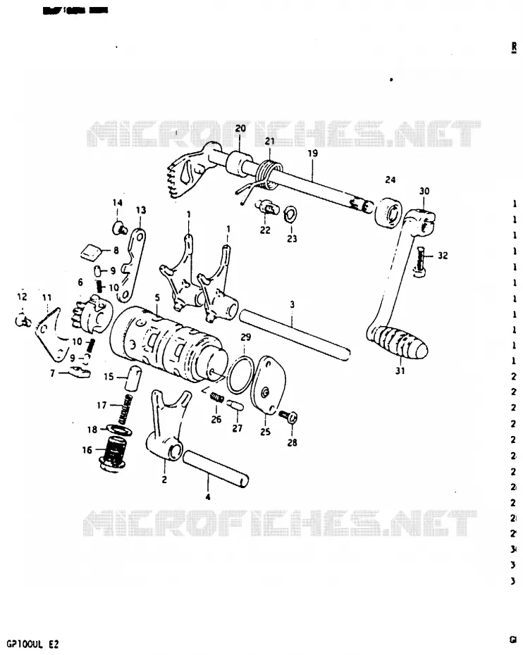 SCHAKELEN ASSY Suzuki MOTO 100 GP 1990  GP100UL(X/D/L)
