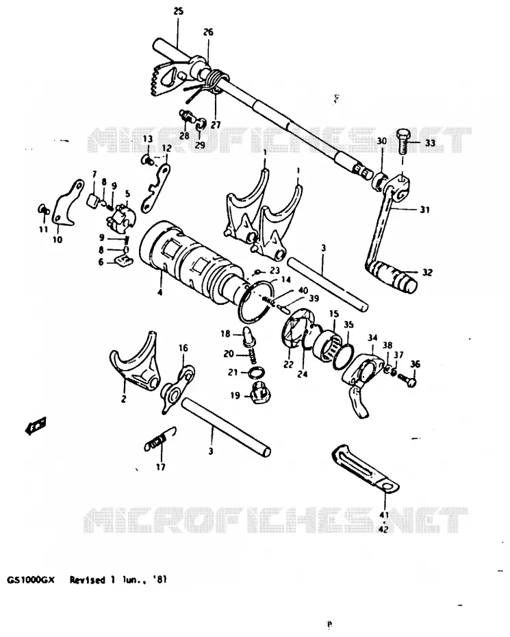SCHAKELEN ASSY Suzuki MOTO 1000 GS 1980  GS1000GT(X/T)