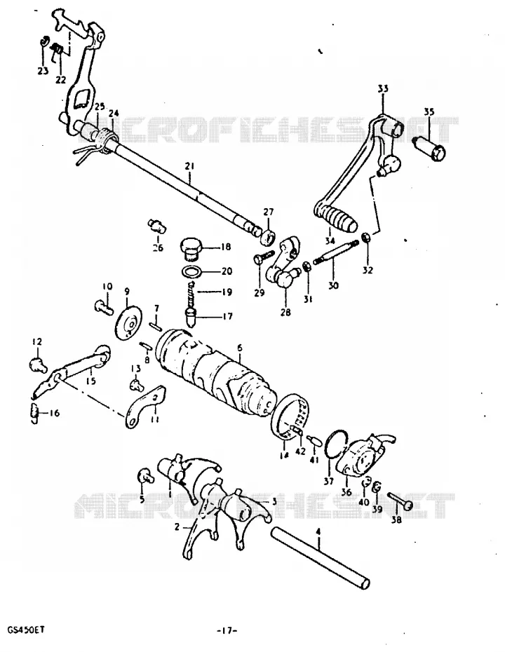 SCHAKELEN ASSY Suzuki MOTO 450 GS 1996  GS450T(T)