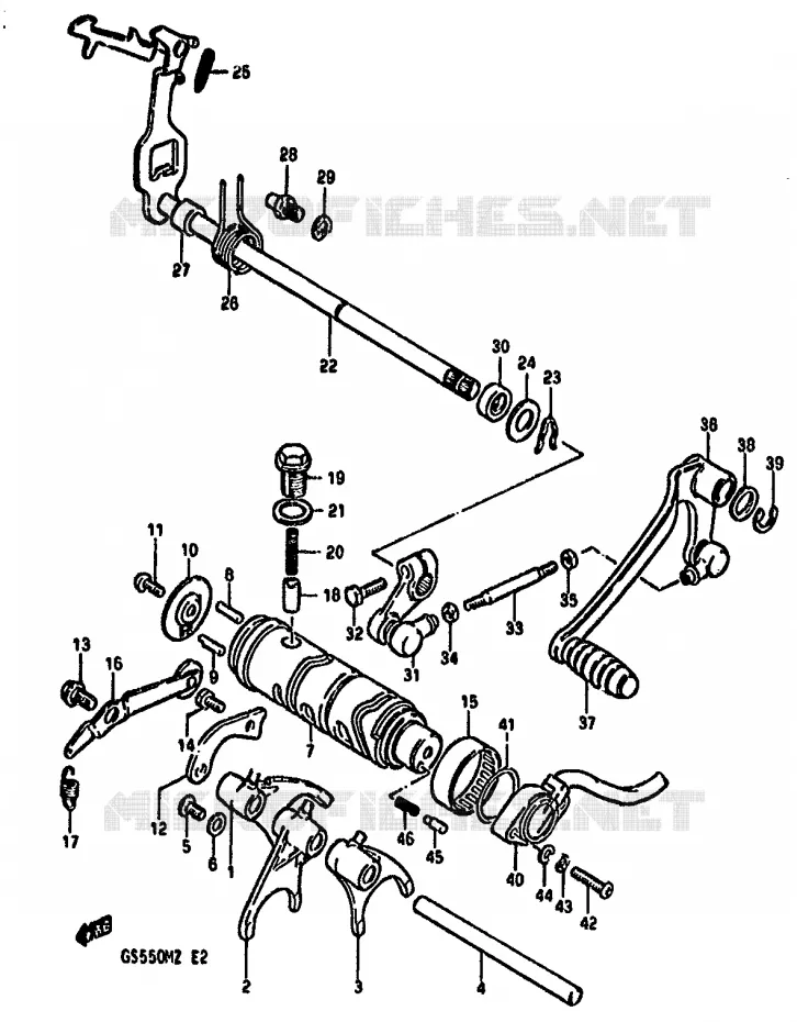 SCHAKELEN ASSY Suzuki MOTO 550 GS 1982  GS550MZ(X/Z)