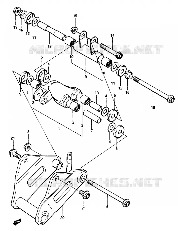 SCHOKBREKER AANEENSCHAKELING Suzuki MOTO 1150 GS 1985  GS1150ESF(E/F/G)