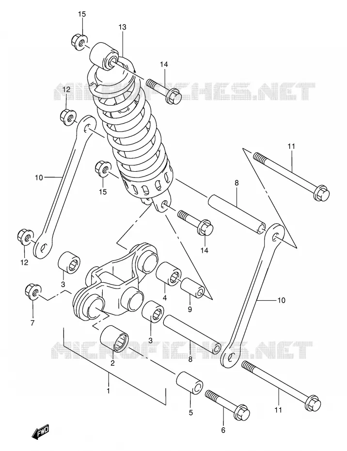 SCHOKBREKER AANEENSCHAKELING Suzuki MOTO 500 GS-E 2001  GS500HK1(E2)
