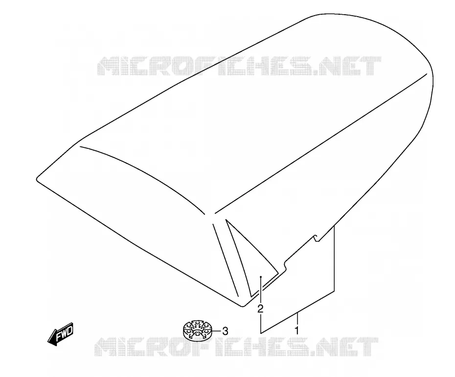 SEAT COWL (MODELE K3) Suzuki MOTO 600 GSX-R 2003  GSX-R600K3(E2)