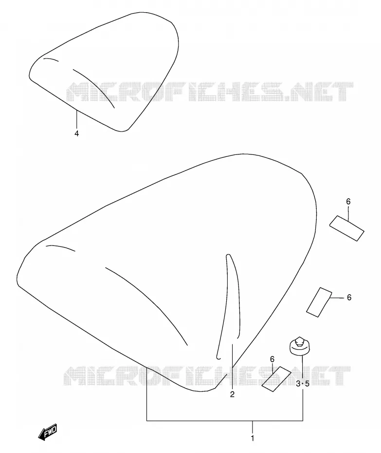 SEAT COWL (MODELE X) Suzuki MOTO 750 GSX-R 1997  GSX-R750V(E2)