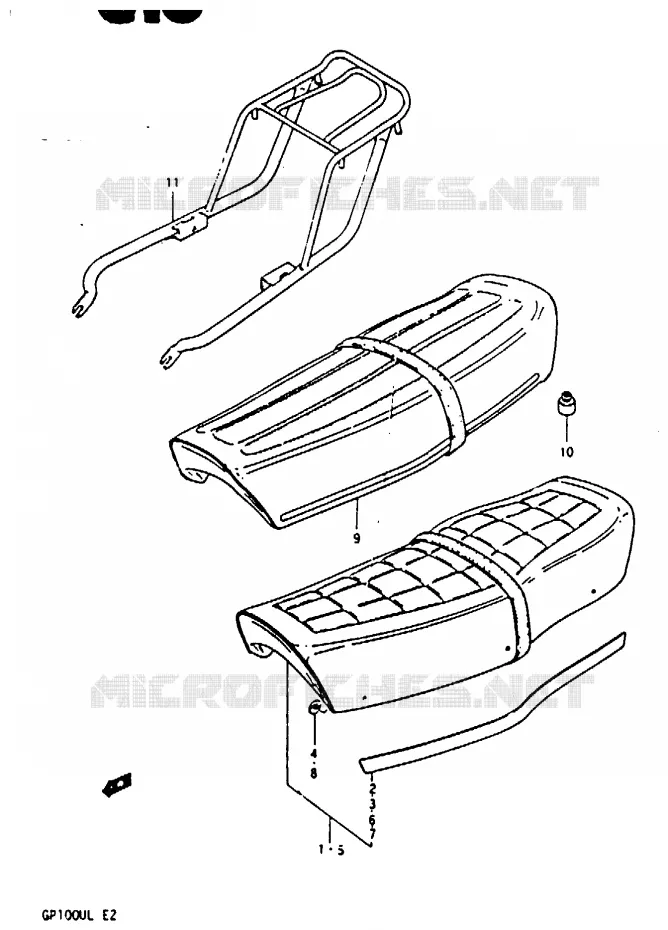 SEAT (E2) Suzuki MOTO 100 GP 1983  GP100D(X/D/L)