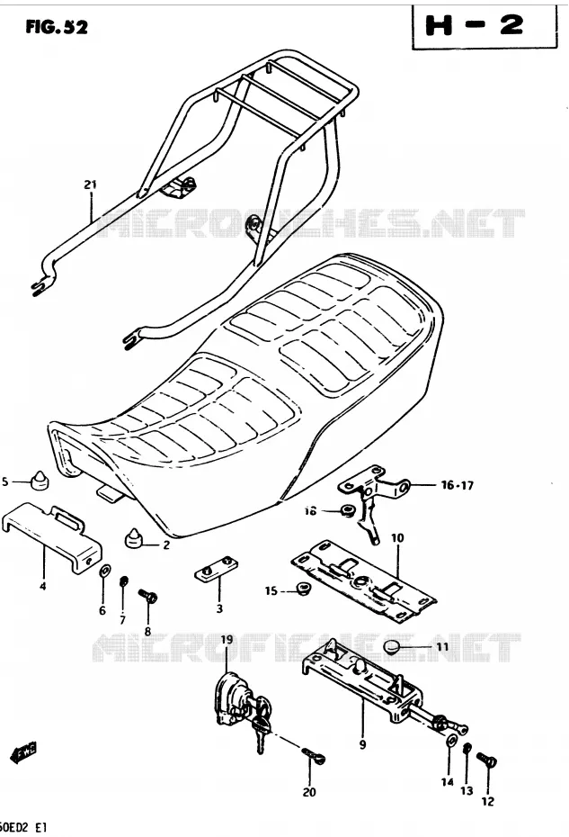 SEAT Suzuki MOTO 450 GS 1982  GS450Z(2/Z/D)
