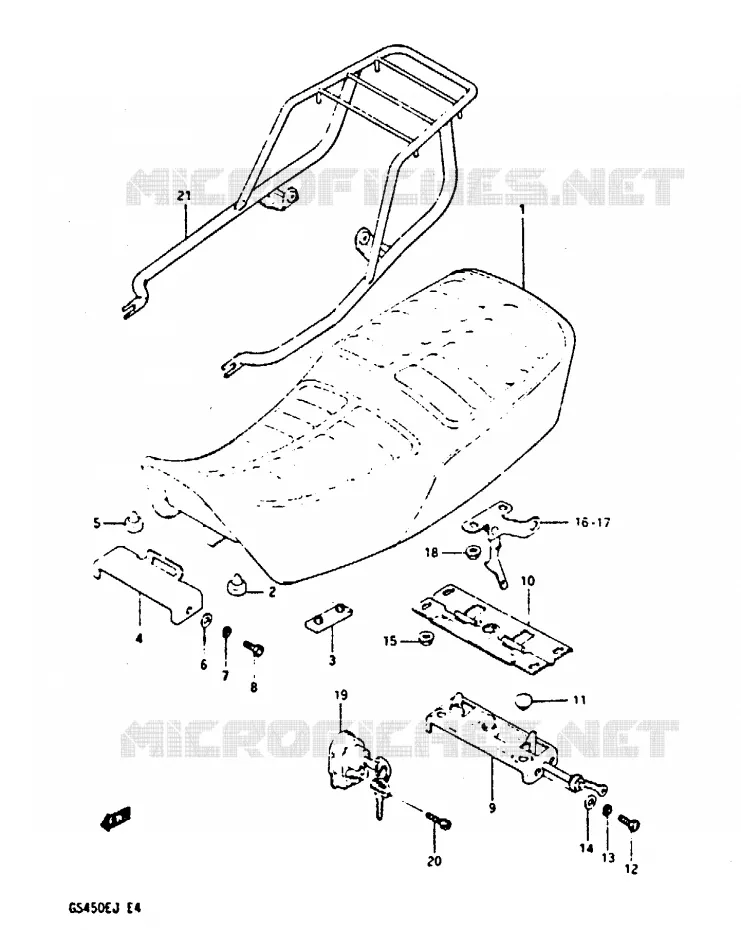 SEAT Suzuki MOTO 450 GS-S 1988  GS450SJ(E/F/G/H/J)