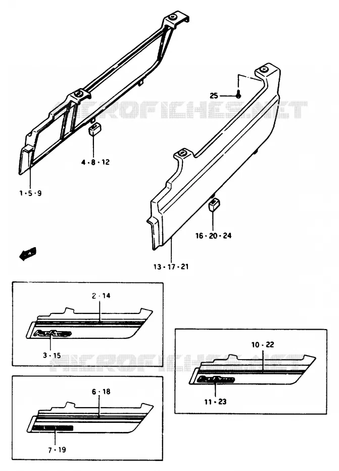 SIDE KUIP (MODELE G) Suzuki MOTO 1150 GS 1985  GS1150ESF(E/F/G)