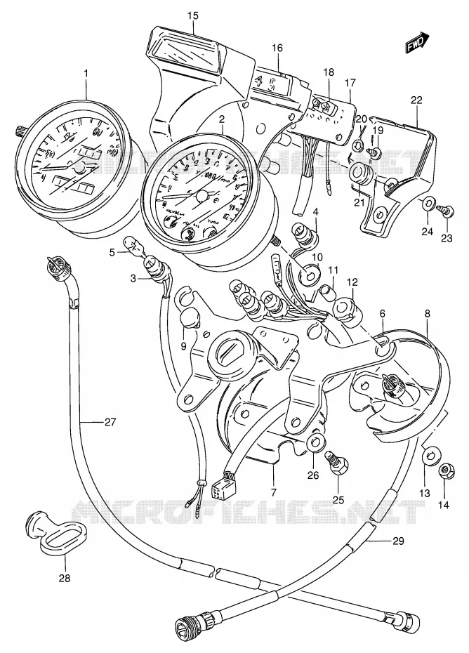 SNELHEIDSMETER (E30) Suzuki MOTO 125 GN 1983  GN125D(E1)