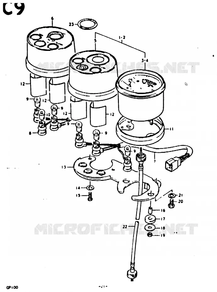SNELHEIDSMETER (E6, E13) Suzuki MOTO 100 GP 1978  GP100UC(C/N)