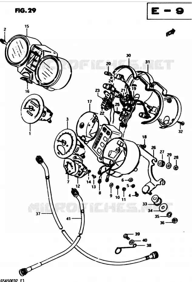 SNELHEIDSMETER (MODELE D) Suzuki MOTO 450 GS-S 1982  GS450SZ(2/Z/D)