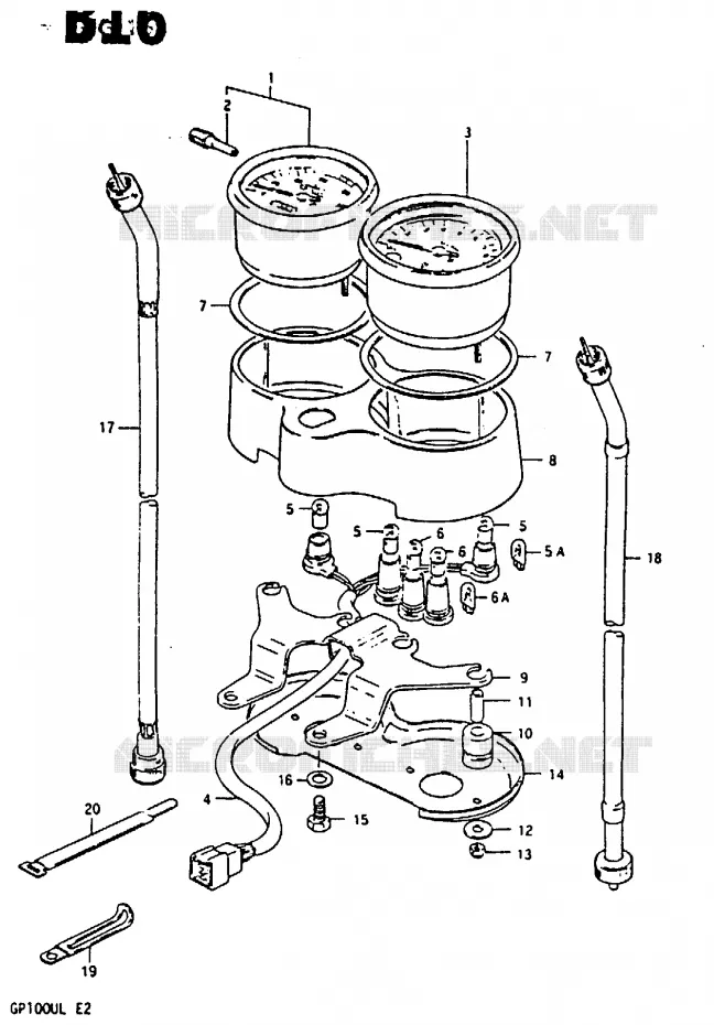 SNELHEIDSMETER Suzuki MOTO 100 GP 1999  GP100UX(X/D/L)