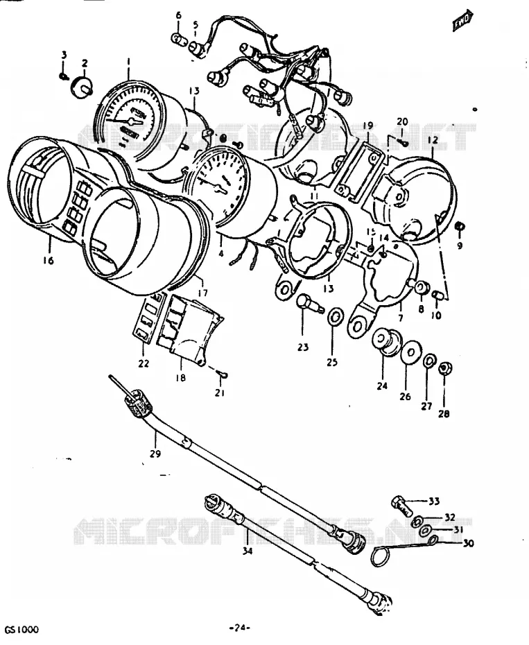 SNELHEIDSMETER Suzuki MOTO 1000 GS 1978  GS1000HC(C/N)