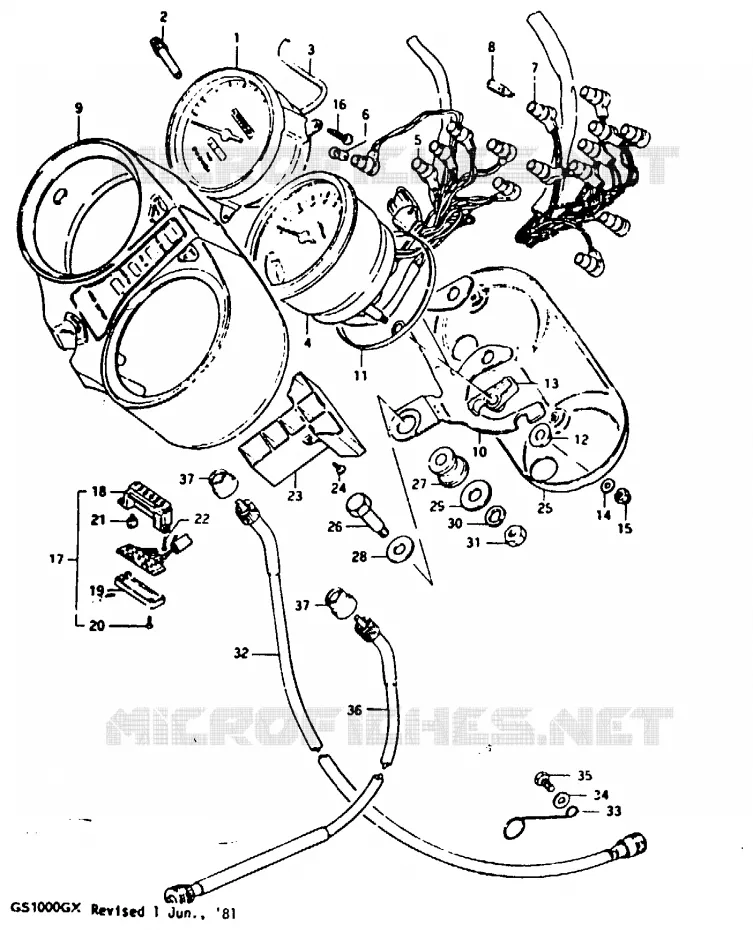 SNELHEIDSMETER Suzuki MOTO 1000 GS 1981  GS1000GX(X/T)