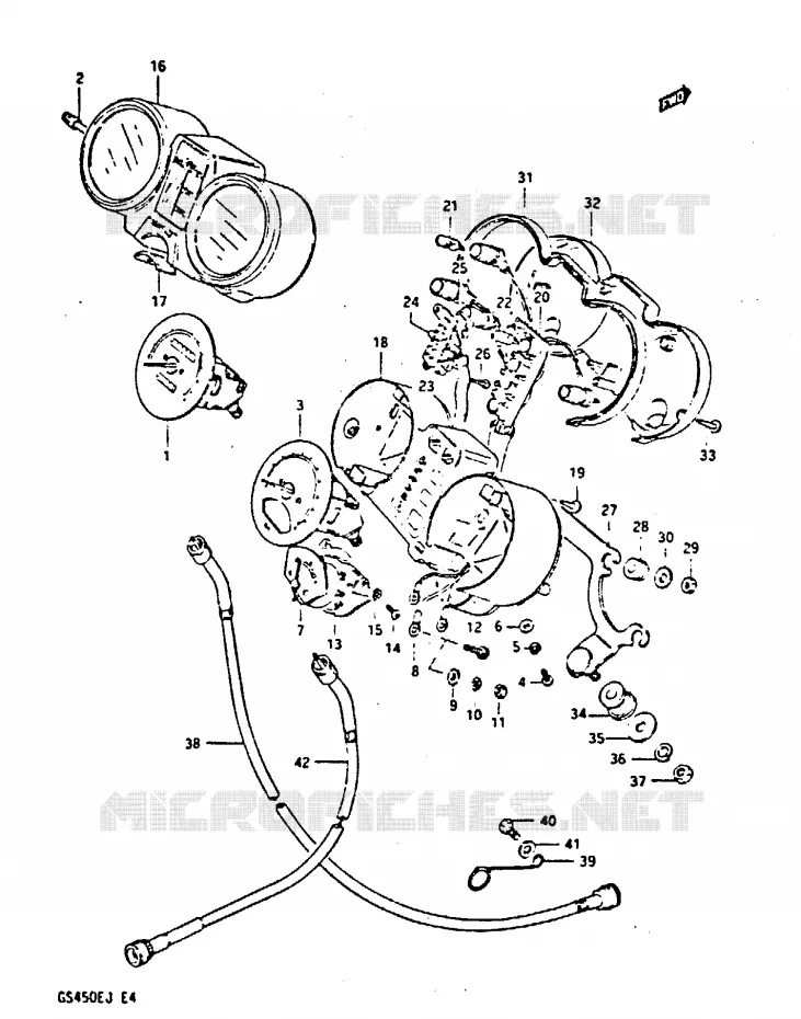 SNELHEIDSMETER Suzuki MOTO 450 GS-E 1988  GS450EUJ(E/F/G/H/J)