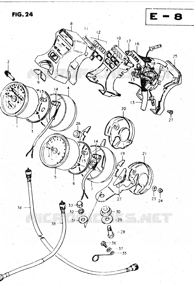 SNELHEIDSMETER Suzuki MOTO 450 GS-L 1999  GS450LX(E2)
