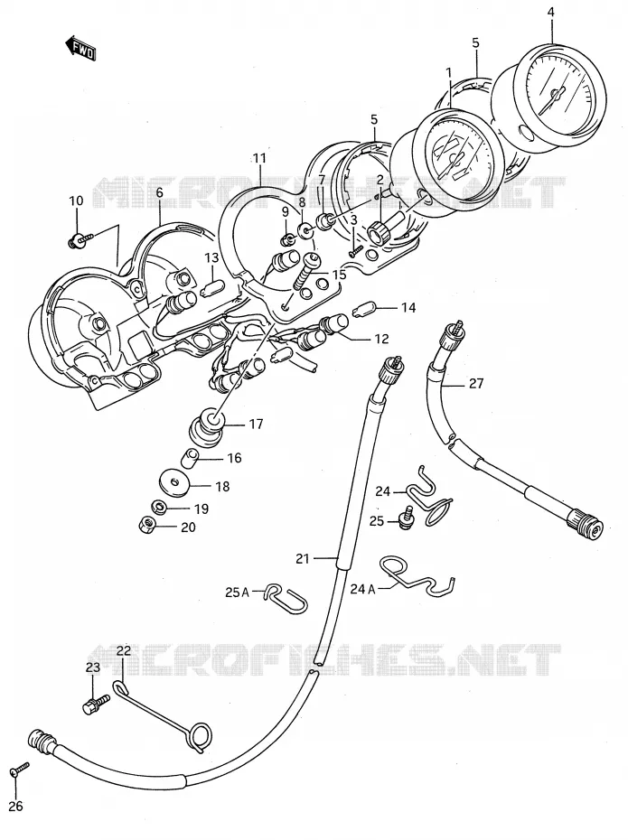 SNELHEIDSMETER Suzuki MOTO 500 GS-E 1992  GS500EN(E28)