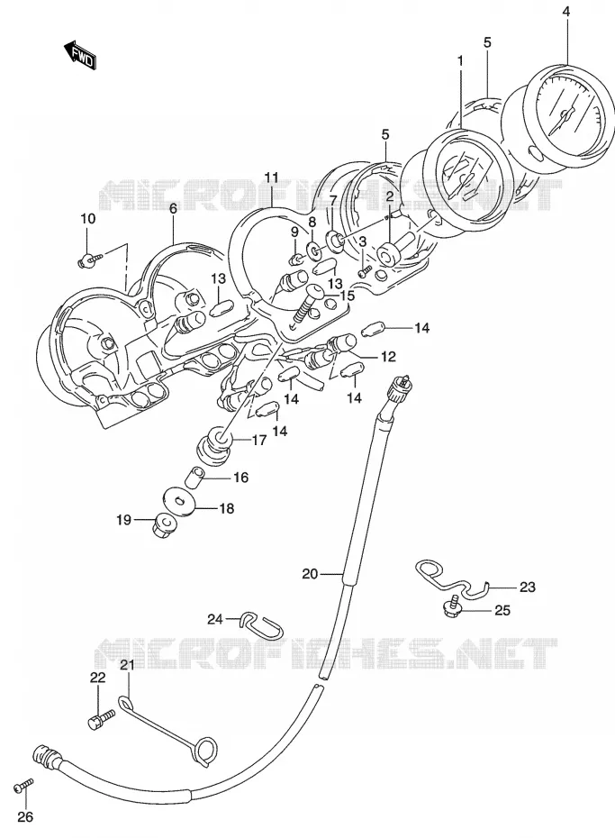 SNELHEIDSMETER Suzuki MOTO 500 GS-E 2003  GS500K3(P19)