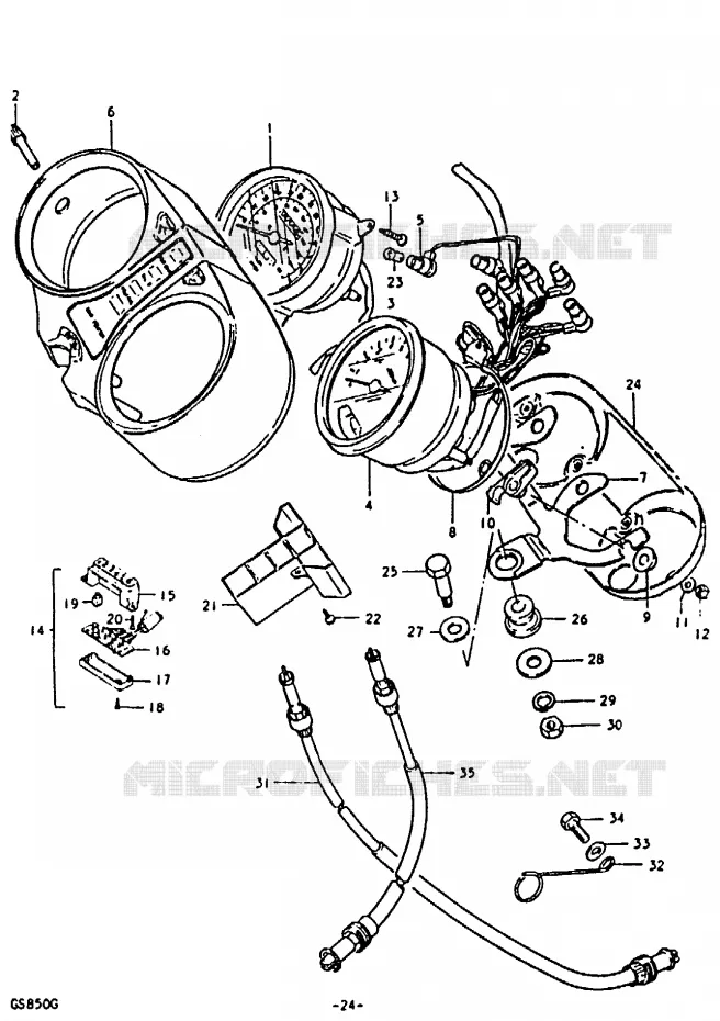 SNELHEIDSMETER Suzuki MOTO 850 GS 1986  GS850G