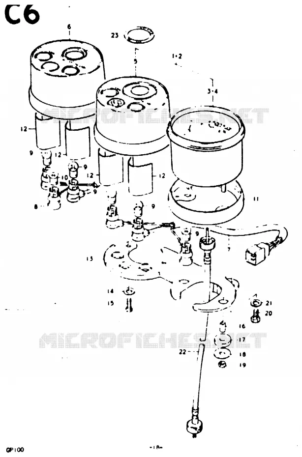 SNELHEIDSMETER (UC, UN) Suzuki MOTO 100 GP 1992  GP100N(C/N)