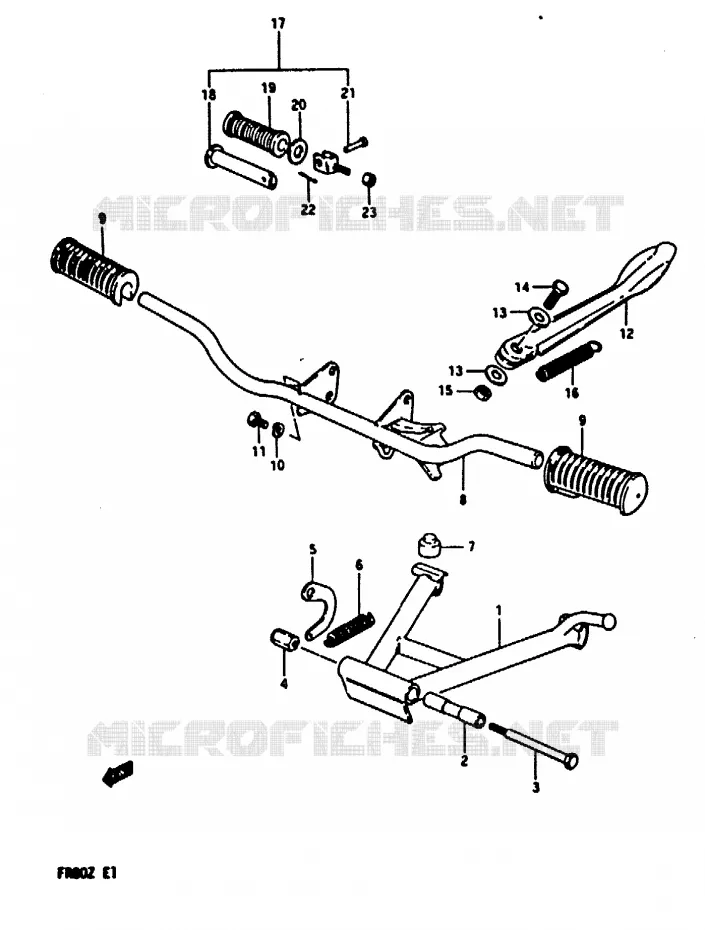 STAND - FOOTREST Suzuki SCOOTER 80 FR 1982  FR80Z