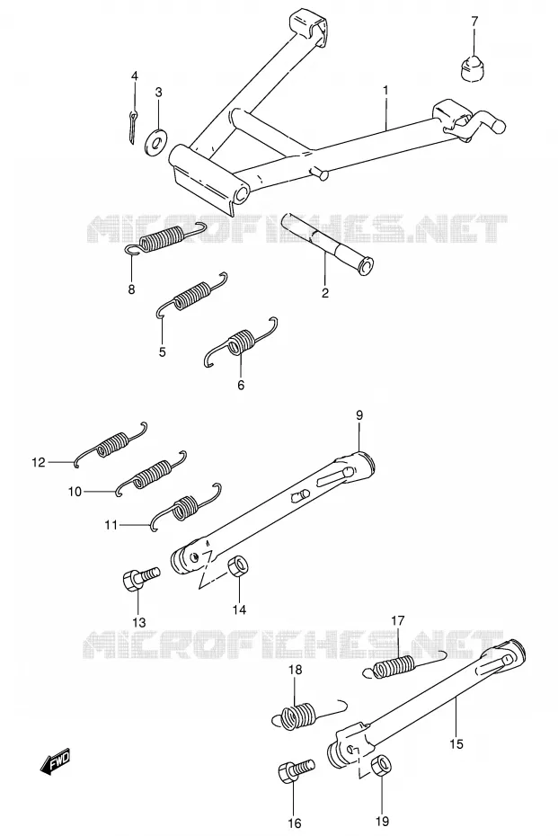 STAND Suzuki MOTO 250 GN 1992  GN250N(E2)