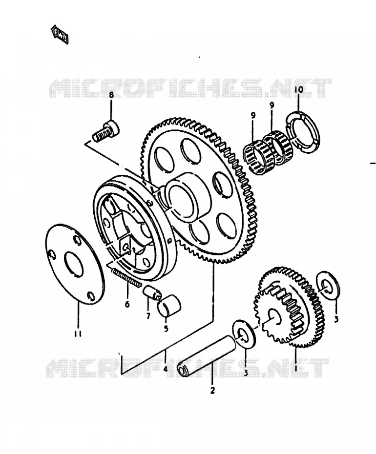 STARTMOTOR CLUTCH Suzuki MOTO 1000 GS 1979  GS1000HN(C/N)