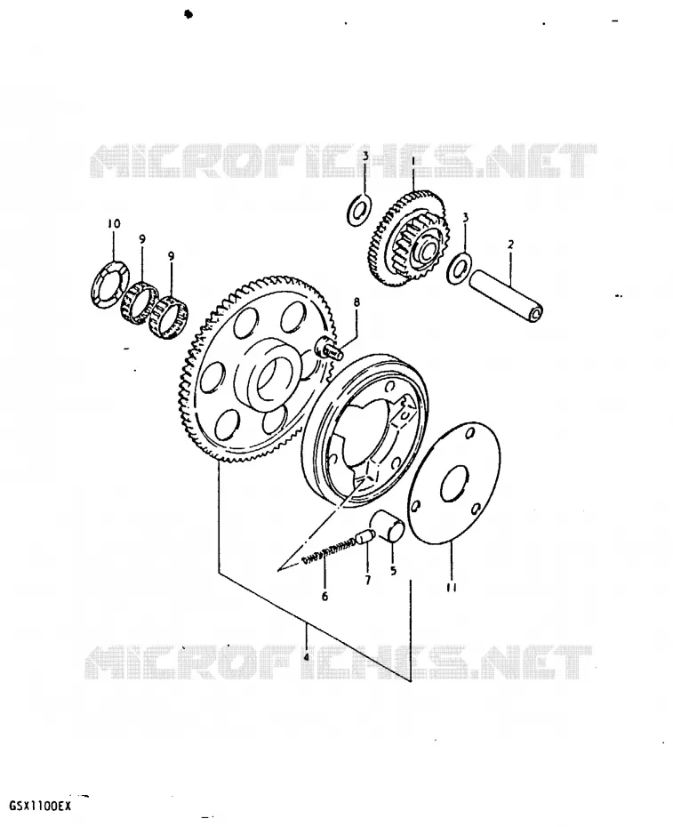 STARTMOTOR CLUTCH Suzuki MOTO 1100 GSX 1981  GSX1100X(T/X)