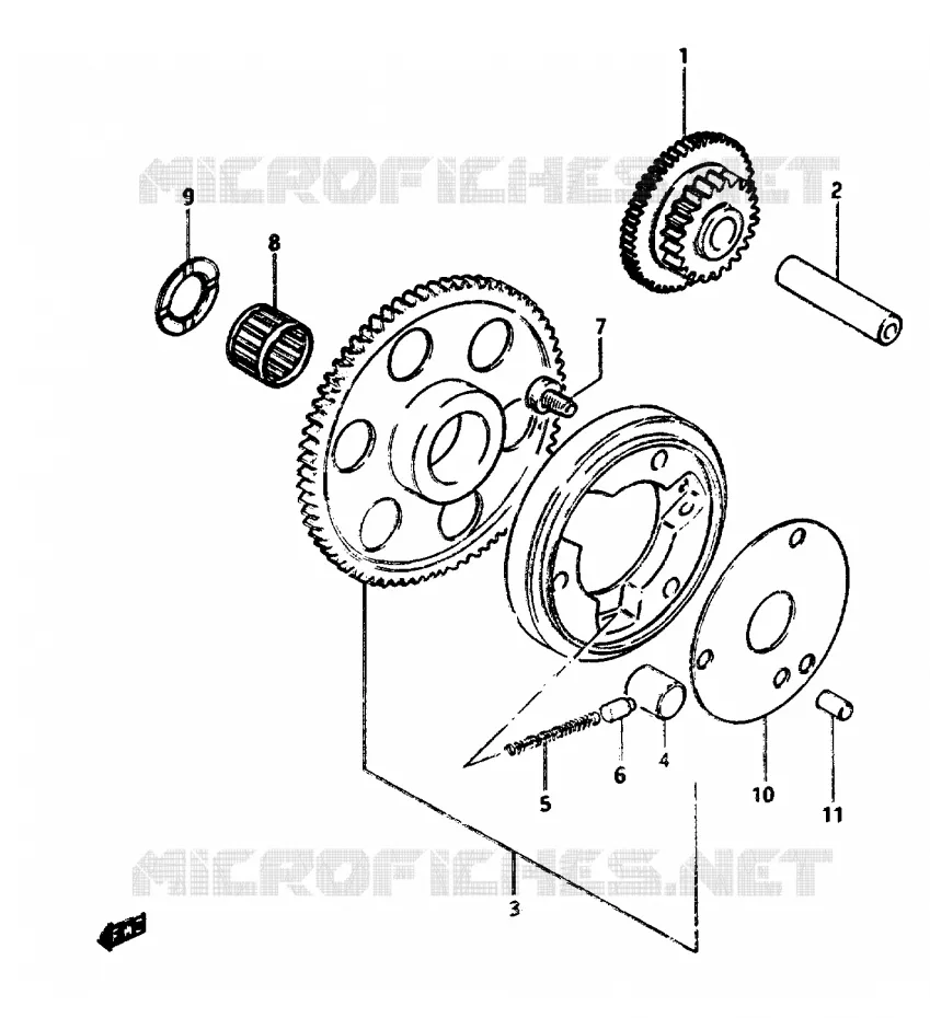 STARTMOTOR CLUTCH Suzuki MOTO 1100 GSX-E 1984  GSX1100EE(E/F/G)