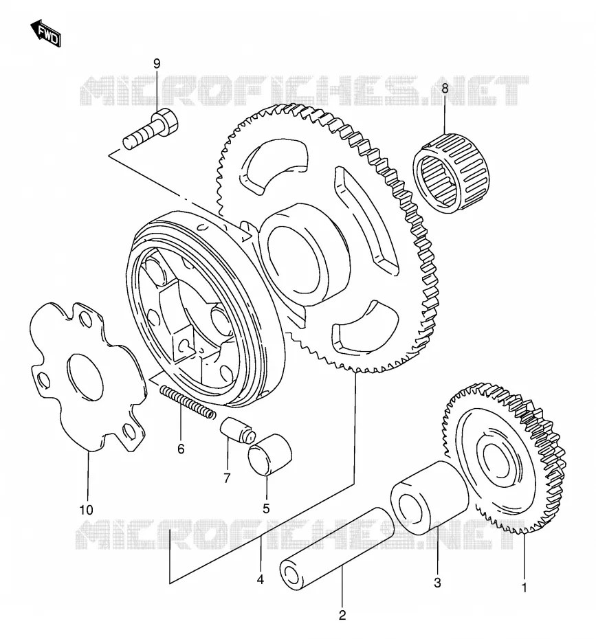 STARTMOTOR CLUTCH Suzuki MOTO 125 GN 1983  GN125ED(E1)