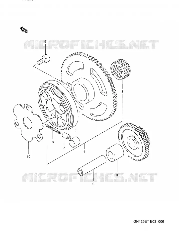 STARTMOTOR CLUTCH Suzuki MOTO 125 GN 1996  GN125ET(E3)