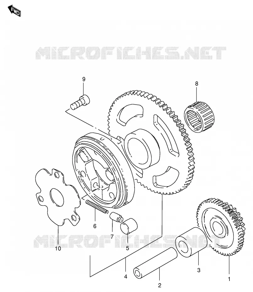 STARTMOTOR CLUTCH Suzuki MOTO 125 GS 1982  GS125EZ(E1)