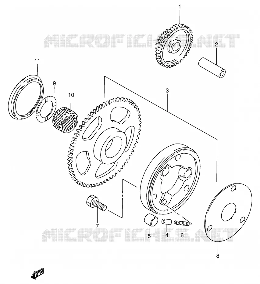 STARTMOTOR CLUTCH Suzuki MOTO 250 GN 1991  GN250M(E2)