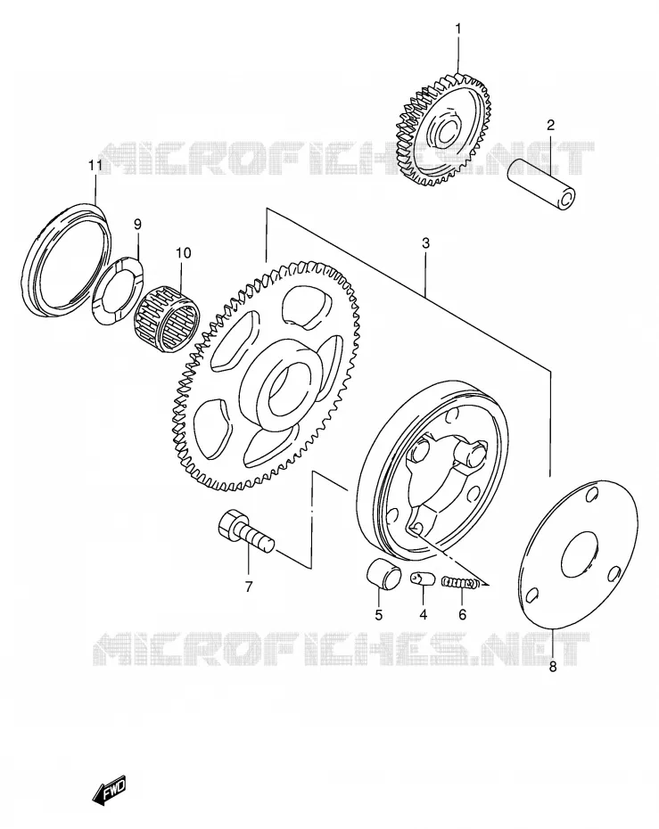 STARTMOTOR CLUTCH Suzuki MOTO 250 GN 2000  GN250Y(E2)