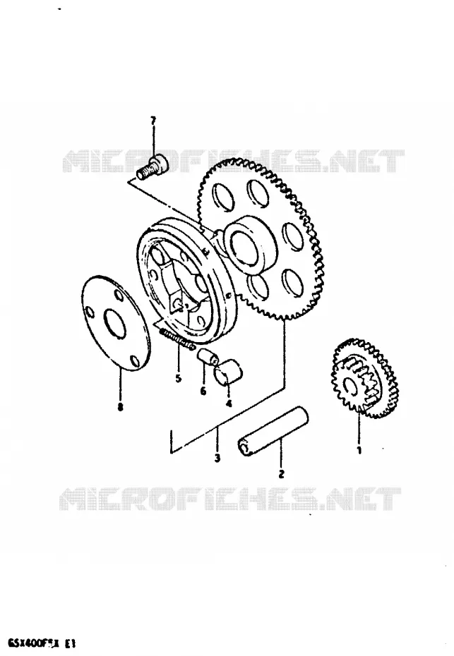 STARTMOTOR CLUTCH Suzuki MOTO 400 GSX 1981  GSX400FEX